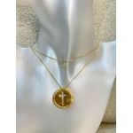 Colar 2x1 Cruz Dourado