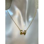 Colar Casal Coração Dourado