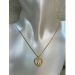 Colar N Senhora Coração Dourado