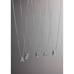 Colar Longo Inicial Diamante B Pra