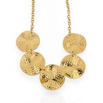 Colar Discos Martelado 115029 Dourado