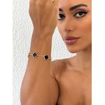Pulseira Trevo Per 290023 Dourado/preto