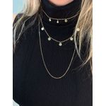 Cl Dupl Gravat Mini Corações Dourado