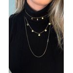 Cl Dupl Gravat Mini Corações Dourado