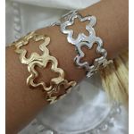 Bracelete Flor Vazada Dourado