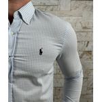 Camisa Manga Longa PRL Xadrez Azul 