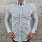Camisa Manga Longa PRL Xadrez Azul 