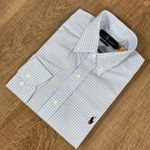 Camisa Manga Longa PRL Xadrez Azul 