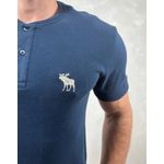 Camiseta Henley Abercrombie Azul Marinho