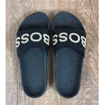 Chinelo Slide HB Preto logo creme