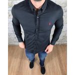Camisa manga Longa PRL Preto detalhado