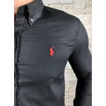 Camisa manga Longa PRL Preto detalhado