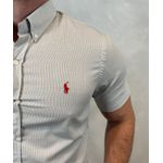 Camisa Manga Curta PRL Micro Xadrez Cinza ⭐