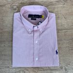 Camisa Manga Curta PRL Micro Xadrez Rosa ⭐