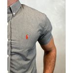 Camisa Manga Curta PRL Micro Xadrez Cinza⭐