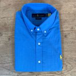 Camisa Manga Curta Linho PRL Azul 