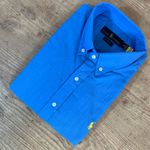 Camisa Manga Curta Linho PRL Azul 
