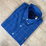 Camisa Manga Curta PRL Xadrez Azul