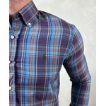 Camisa Manga Longa PRL Xadrez Azul⭐