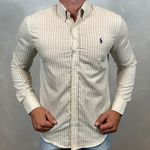 Camisa Manga Longa PRL Xadrez Bege
