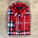 Camisa Manga Longa PRL Xadrez Vermelho⭐