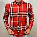 Camisa Manga Longa PRL Xadrez Vermelho⭐