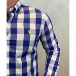 Camisa Manga Longa PRL Xadrez Azul