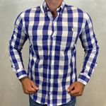 Camisa Manga Longa PRL Xadrez Azul