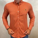 Camisa Manga Longa PRL Xadrez Laranja ⭐