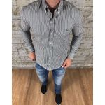 Camisa Manga Longa LCT cinza detalhado linha branca