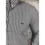 Camisa Manga Longa LCT cinza detalhado linha branca