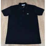 Polo Lct preto botão personalizado⚫