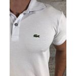 Polo LCT branco botão personalizado⚫