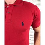 Polo PRL Vermelho Logo Preto 