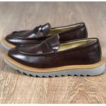 Sapato Social HB Oxford- Loafer tratorado Marrom