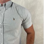 Camisa Manga Curta PRL Cinza ⭐