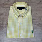 Camisa Manga Curta PRL Xadrez Amarelo 