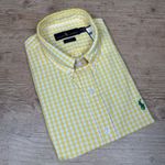 Camisa Manga Curta PRL Xadrez Amarelo 