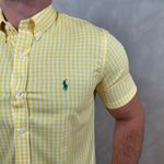 Camisa Manga Curta PRL Xadrez Amarelo 