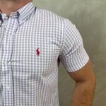 Camisa Manga Curta PRL Xadrez Lilás