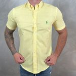 Camisa Manga Curta PRL Xadrez Amarelo 