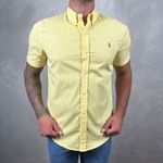 Camisa Manga Curta PRL Xadrez Amarelo 