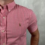 Camisa Manga Curta Xadrez PRL Vermelho
