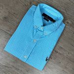 Camisa Manga Curta PRL Xadrez Azul