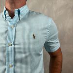 Camisa Manga Curta PRL Xadrez Azul