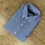 Camisa Manga Curta PRL Xadrez Azul