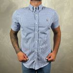 Camisa Manga Curta PRL Xadrez Azul