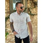 Camisa Manga Curta PRL Xadrez Bege