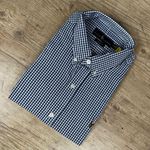 Camisa Manga Curta PRL Xadrez Azul