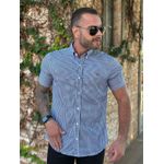 Camisa Manga Curta PRL Xadrez Azul